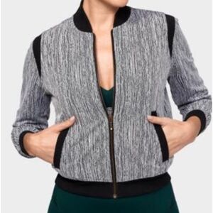 Manduka Dunes Jacquard Bomber Jacket Size M – Yoga Lifestyle Zip-Up